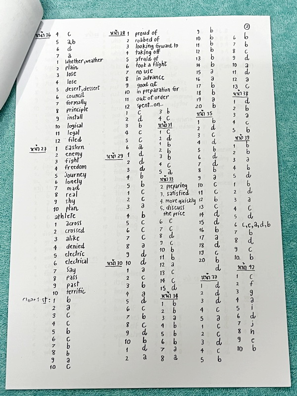 ►อ.ถ้วย◄ หนังสือเรียนภาษาอังกฤษครูพี่ถ้วย คอร์ส ม.3 สอบเข้าเตรียมอุดม + ชีทเฉลย + ชีทสรุปแกรมม่า ในหนังสือมีโจทย์เยอะมาก มีจดบางหน้า มีชีทเฉลยใช้คู่กับหนังสือให้ต่างหาก และมีชีทตัวอย่างการสรุป Grammar ย่อๆให้พอเข้าใจแบบภาพรวม ควรจำเอาไว้ให้ได้ อาจารย์แบ่ง