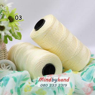 เชือกเอ็นนิ่ม ขนาด 1.5 มิล รหัสสี 03 Milky