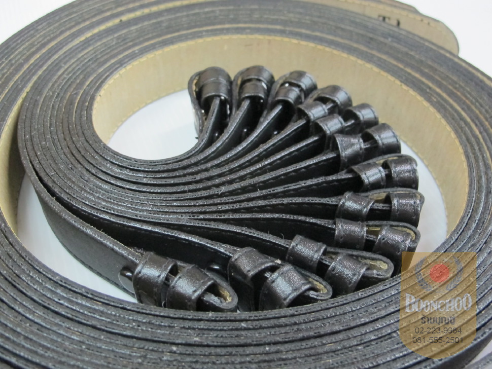 เข็มขัดหนังPUดำ เนตรนารี ยุวกาชาด