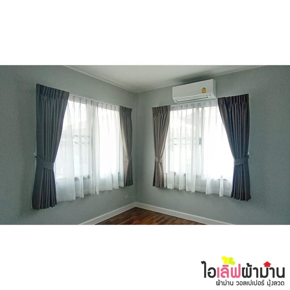 [H448] บ้านเดี่ยวหมู่บ้าน ฮาบิเทีย ออร์บิต หทัยราษฏร์ มู่ลี่ไม้ ม่านจีบ ผ้าโปร่ง