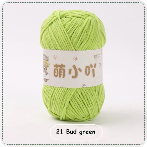 ไหมอุุด้ง เส้นเล็ก 2 มิล สี 21 Bud green