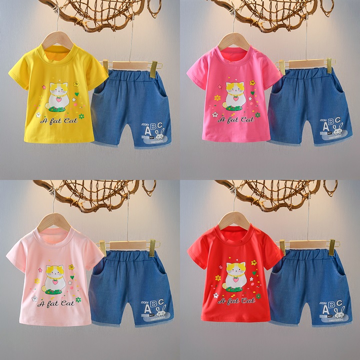 ha1371 เสื้อ+กางเกง size 80-110 จำนวน 4 ตัวต่อแพ็ค
