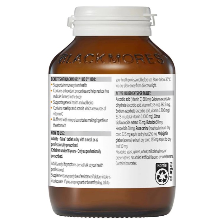 พร้อมส่ง วิตามินซี โรสฮิพ Blackmores Vitamin Cold Relife Bio C 1000mg High Potency Formula สำเนา