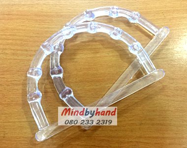 หูกระเป๋าพลาสติก ตัว D ลายข้อไผ่