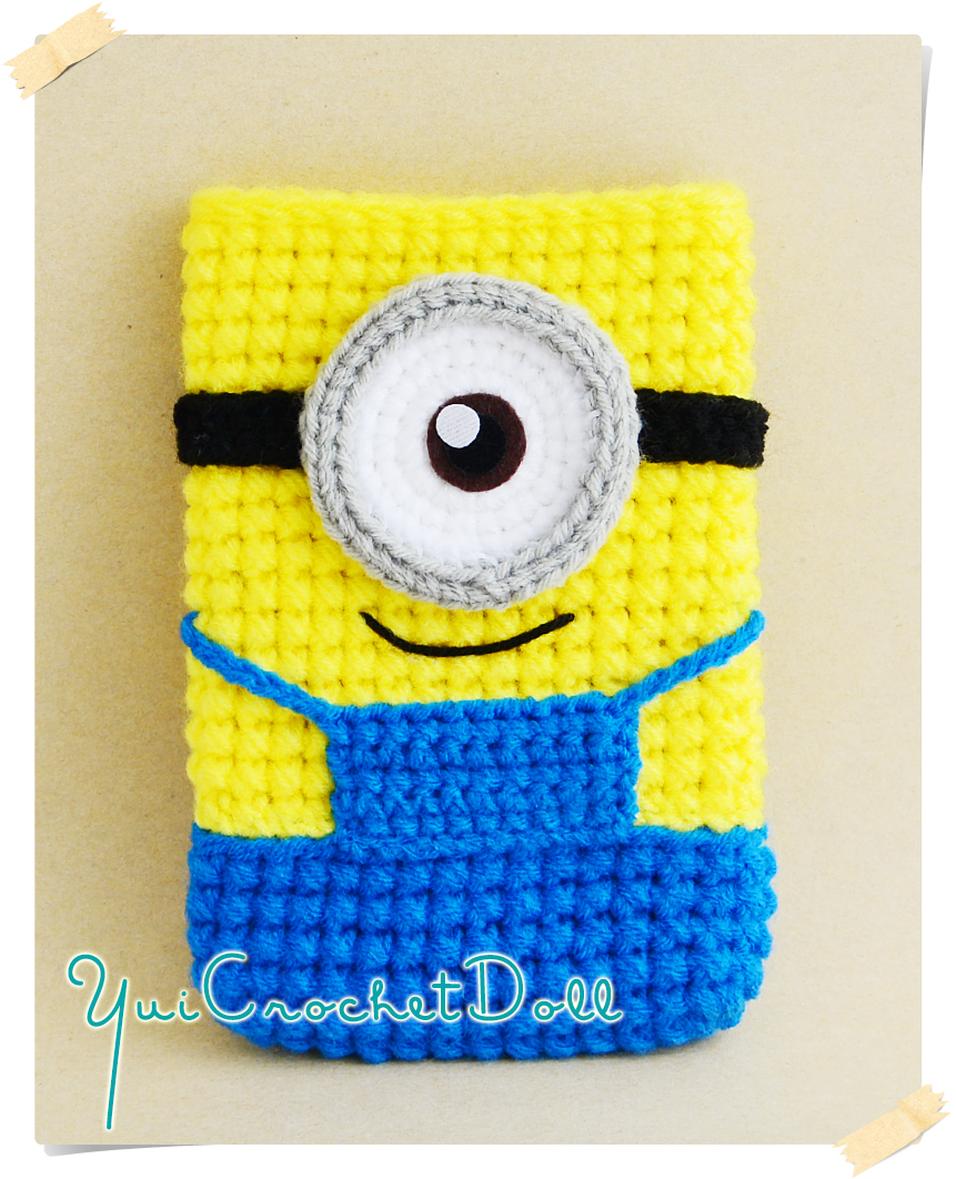 ซองใส่โทรศัพท์มือถือไหมพรม มินเนี่ยน