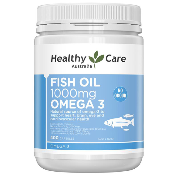 พร้อมส่ง น้ํามันปลาจากออสเตรเลีย100% Healthy Care Fish Oil 1000mg 400แคปซูล