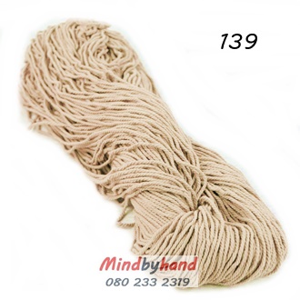 เชือกฟอก แบบไจ 139 สีเหลืองไข่