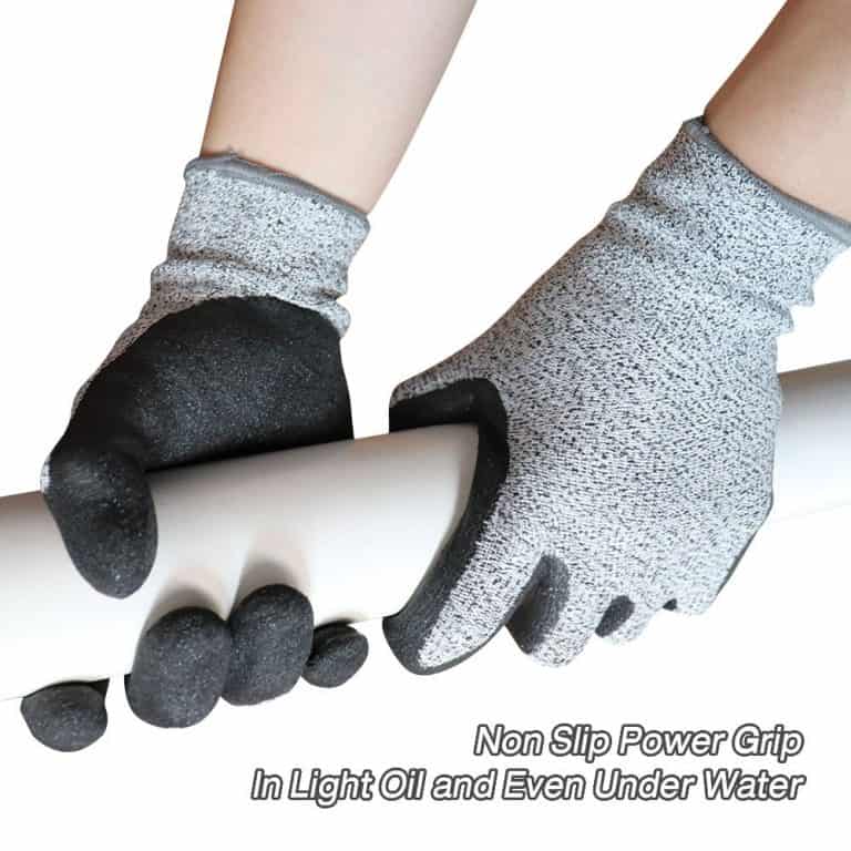 ถุงมือกันบาดระดับ 5 เคลือบ Nano Nitrile