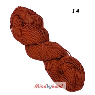เชือกฟอกนิ่ม เกรด A แบบไจ 14 สีน้ำตาลแดง