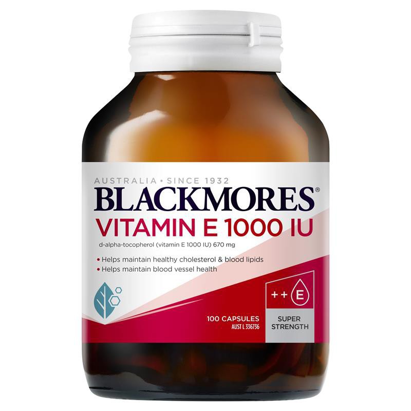 พร้อมส่งฟรี Blackmores Natural Vitamin E 1000IU 100 Capsules วิตามินอี