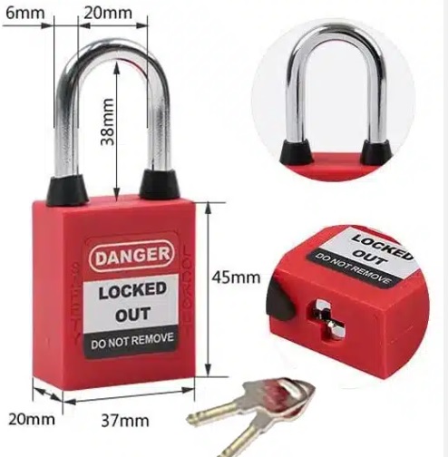 กุญแจก้านเหล็ก 38 มม แบบกันฝุ่น รุ่น P38SDP