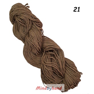 เชือกฟอกนิ่ม เกรด A แบบไจ 21 สีน้ำตาลเข้ม