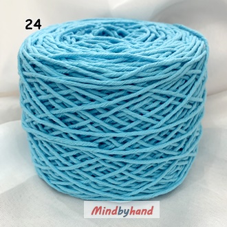 ไหมคอตตอลจัมโบ้ สี 24 สีฟ้าใส