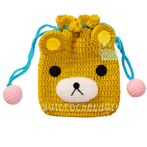แพทเทิร์นกระเป๋าหูรูดไหมพรม ชุด 1 Drawstring Crochet Bag Pattern 1