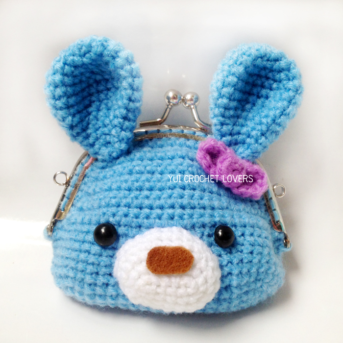 กระเป๋าปิ๊กแป๊กไหมพรมกระต่าย