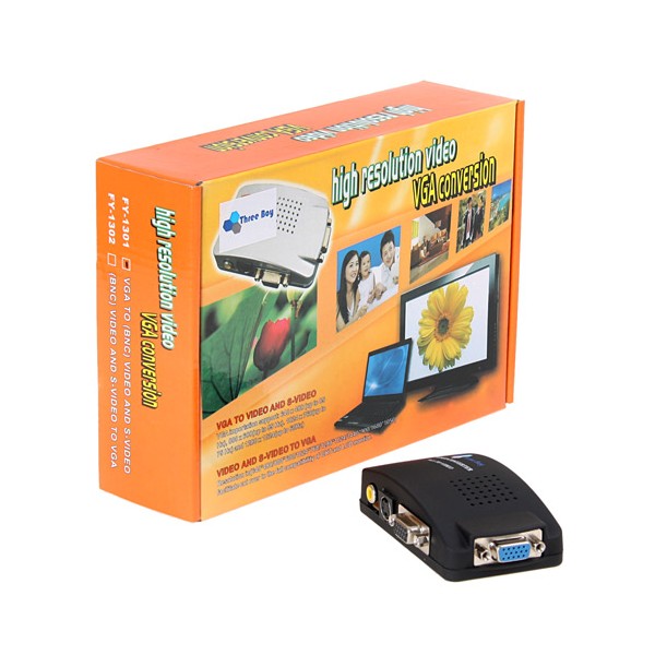 กล่องแปลง VGA (DSUB) เป็น AV ( VGA to AV )