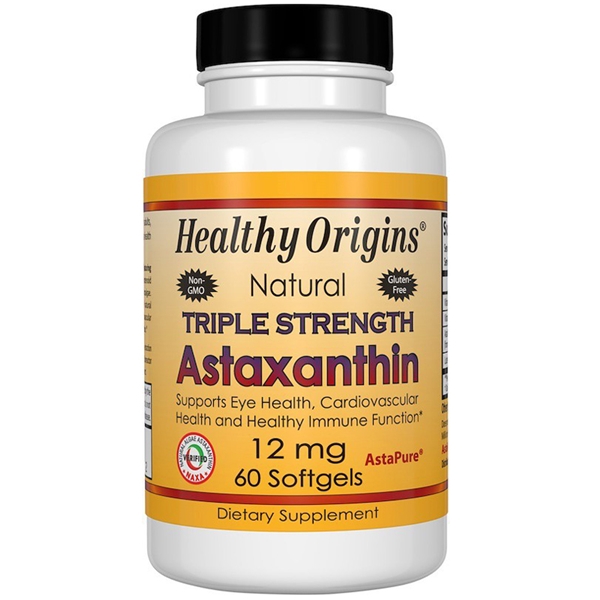 พร้อมส่งฟรี แอสต้าแซนทิน Healthy Origins Natural Triple Strength Astaxanthin 12mg