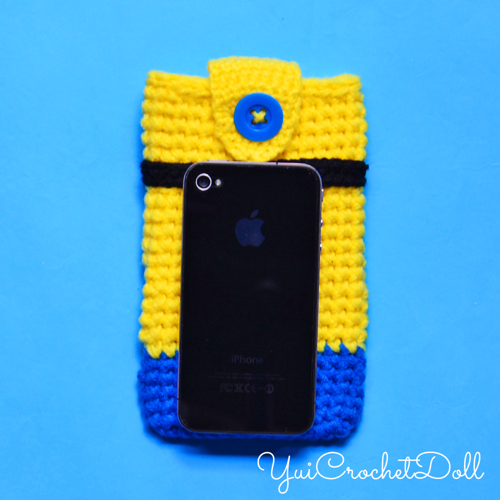 ซองใส่โทรศัพท์มือถือไหมพรม มินเนี่ยน