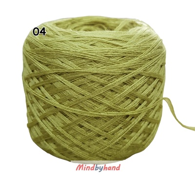 ไหมเรย่อน สีพื้น 04 สีเหลืองไพร