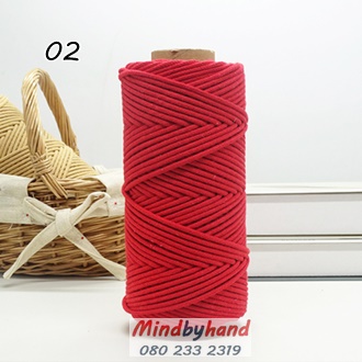 เชือกคอตตอลเส้นกลม สี 02 Medium Ret