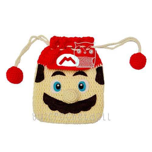 แพทเทิร์นกระเป๋าหูรูดไหมพรม ชุด 1 Drawstring Crochet Bag Pattern 1