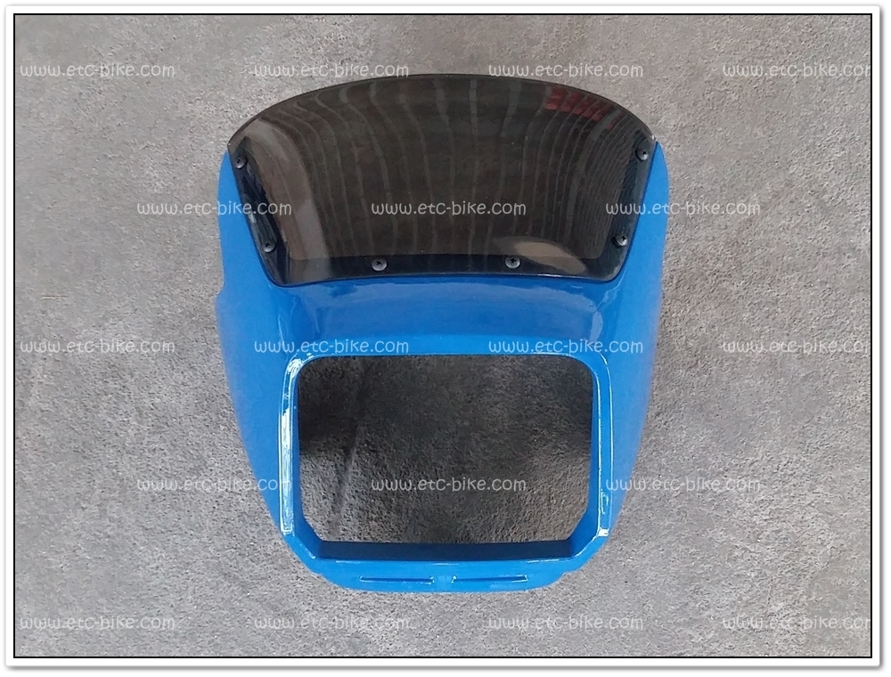 หน้ากาก RXZ เก่า พร้อมบังไมล์ สีฟ้าสด Y16