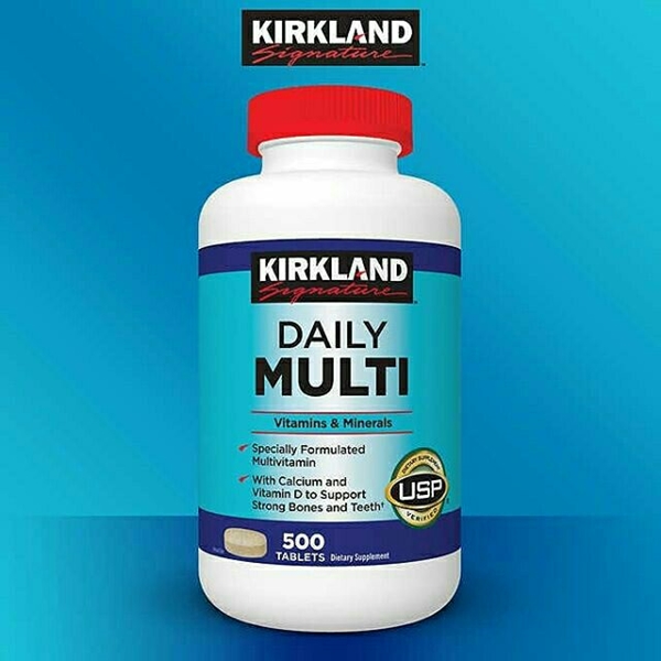 พร้อมส่งฟรี วิตามิน Kirkland Signature Daily Multi Vitamins & Minerals 500เม็ด