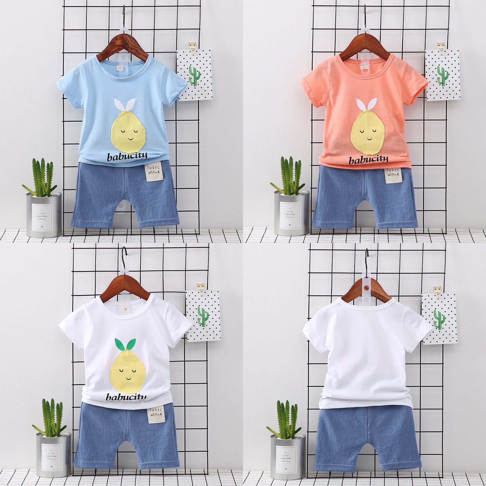 ha706 เสื้อ+กางเกง size 80-110 4ตัวต่อแพ็ค