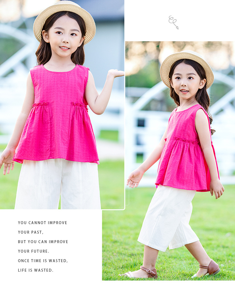 dm174 เสื้อแขนกุด เด็กโต 3 ตัวต่อแพ็ค 110-150 (เลือกไซส์ให้ครบแพ็ค)