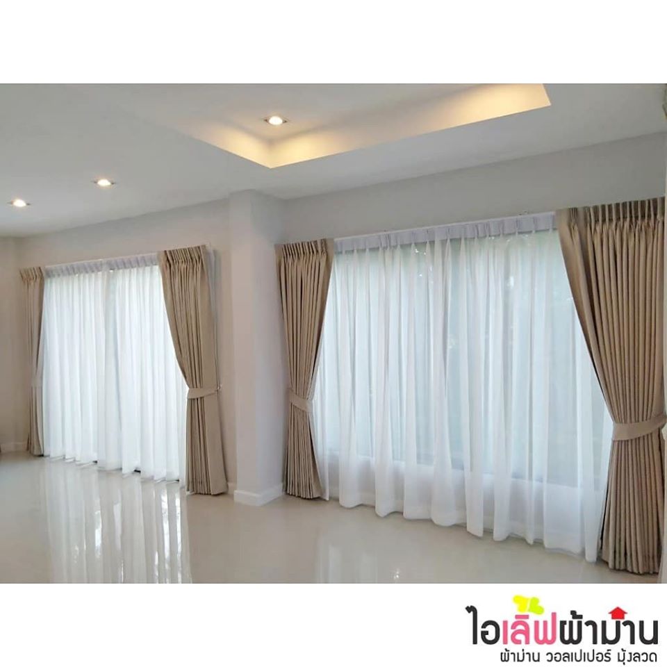 [H444] Grandio พระราม2 ม่านจีบ + ผ้าโปร่งทั้งหลัง