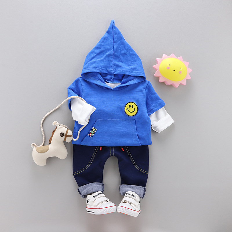 ha593 เสื้อยืดแขนยาว+เสื้อคลุม+กางเกงขายาว size 80-110 4ตัวต่อแพ็ค
