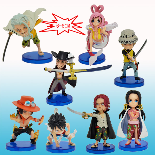 โมเดลวันพีซฐาน8ตัว ชุดรวม