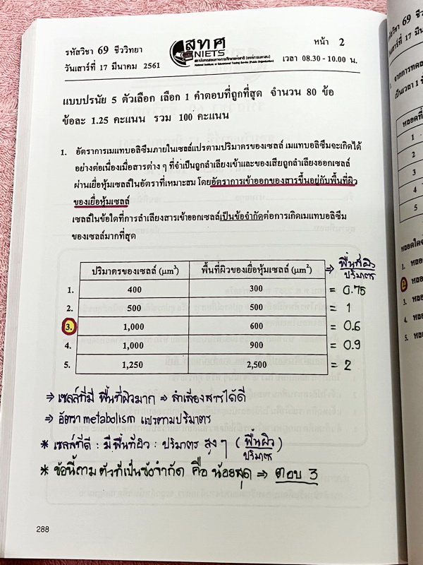 ►ข้อสอบ สทศ.◄ หนังสือกวดวิชาหมอพิชญ์ไบโอบีม Biobeam รวมข้อสอบจริงวิชาชีววิทยา สทศ.ปี 2555-2561 เฉลยครบทุกข้อ จดครบทุกหน้า ลายมือจดเทพ จดสีสันสวยงาม น่าอ่านทุกหน้า หนังสือเล่มหนาใหญ่มาก