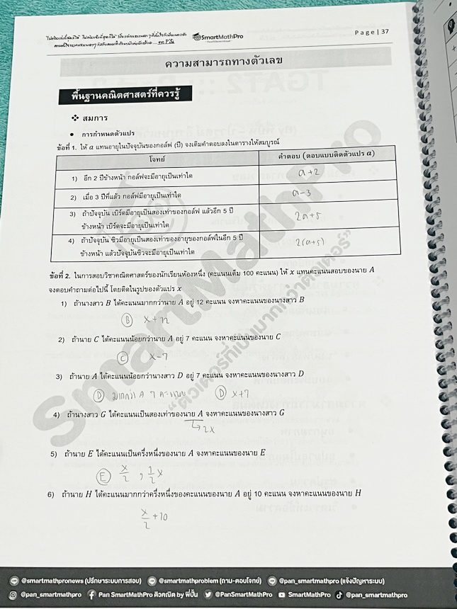 ►TGAT2◄ หนังสือกวดวิชา SmartMathPro พิชิต TGAT2 พี่ปั้น/พี่ขลุ่ย การคิดอย่างมีเหตุผล ความสามารถทางภาษา ความสามารถทางตัวเลข ความสามารถทางมิติสัมพันธ์ ความสามารถทางเหตุผล มีสรุปเนื้อหาสั้นๆกระชับ จุดที่ควรสังเกต จุดที่ถ้ามองออกเร็วก็จะข้อสอบได้เร็วขึ้น มีโจ