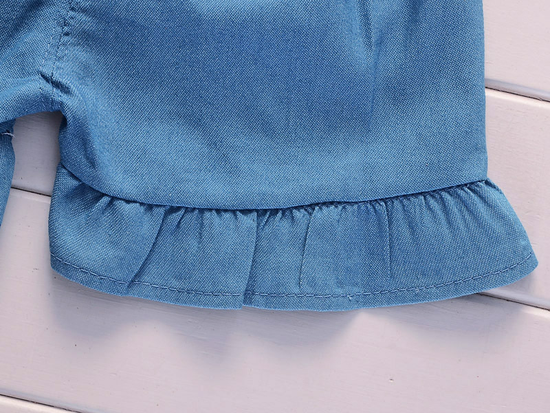 ha605 เสื้อยืดแขนสั้น+กางเกงยีนส์ขาสั้น size 80-110 4ตัวต่อแพ็ค