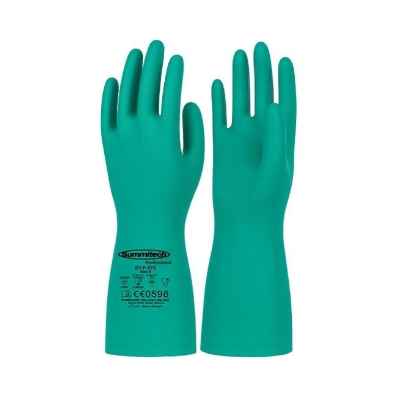 ถุงมือยางไนไตร SUMIRUBBER รุ่น GT-F-07C มี size 8,9,10