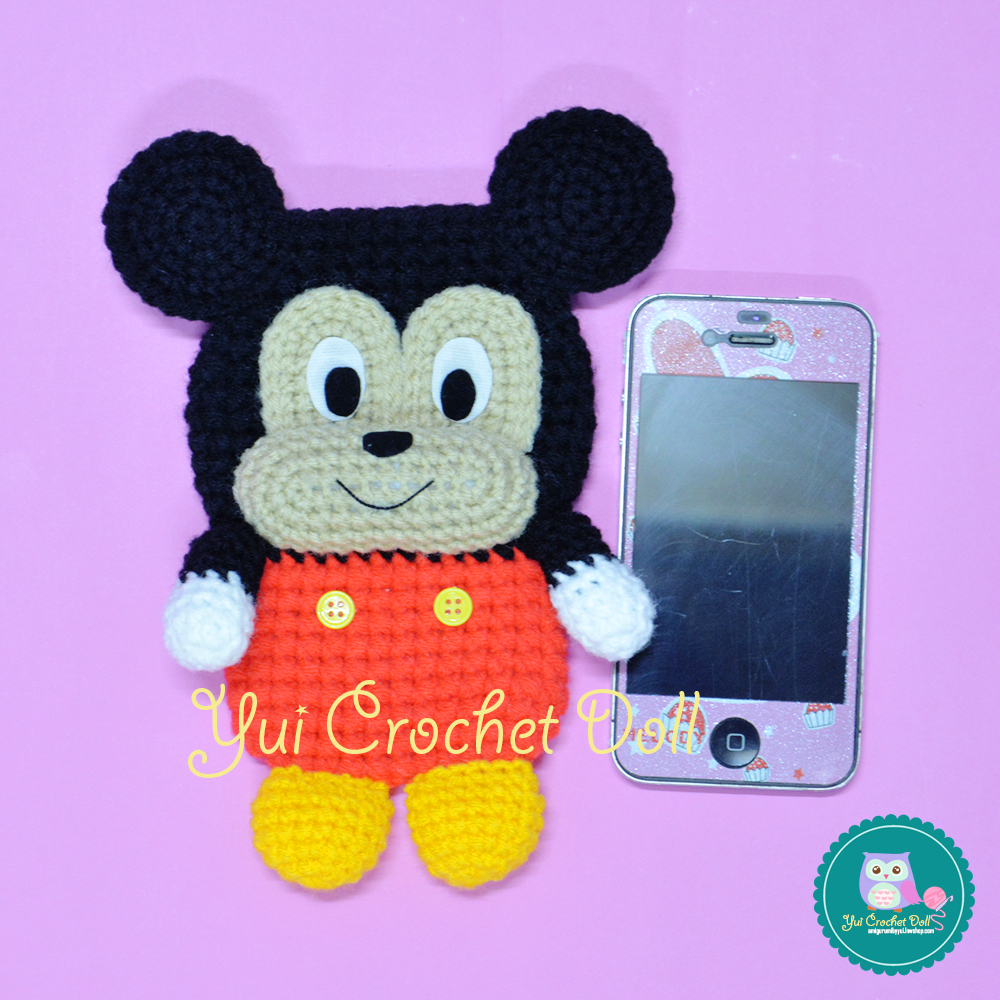 ซองใส่โทรศัพท์มือถือไหมพรม มิกกี้เม้าส์