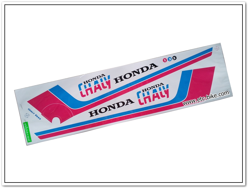 สติ๊กเกอร์ CHALY ปี 89 สีชมพู