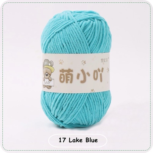 ไหมอุุด้ง เส้นเล็ก 2 มิล สี 17 Lake Blue