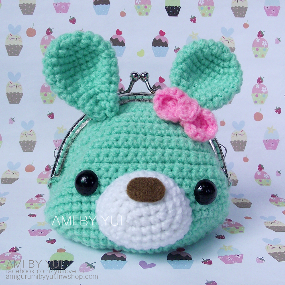 กระเป๋าปิ๊กแป๊กไหมพรมกระต่าย