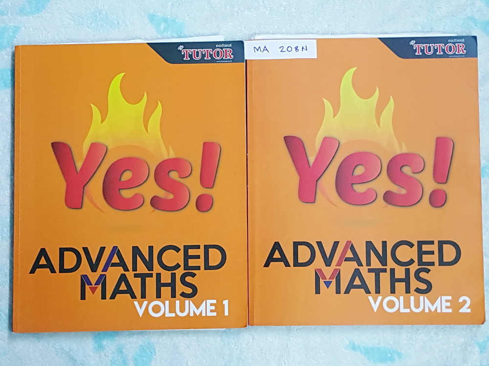 ►พี่ตุ้ยเดอะติวเตอร์◄ MA 208N หนังสือกวดวิชา Advanced Maths เล่ม 1+2 รวมโจทย์คณิตศาสตร์ระดับยากครบทุกบท เหมาะสำหรับเด็กที่มีพื้นฐานดี จดครบเกือบเล่มทั้ง 2 เล่ม จดละเอียดมาก จดโหด ตั้งใจเรียน มีแทรกกระดาษโน้ตที่จด + กระดาษ post-it หลายหน้า มีจดเทคนิคลัดของ