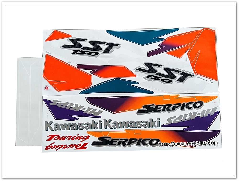 สติ๊กเกอร์ SERPICO-SST ปี 97 ติดรถสีฟ้า