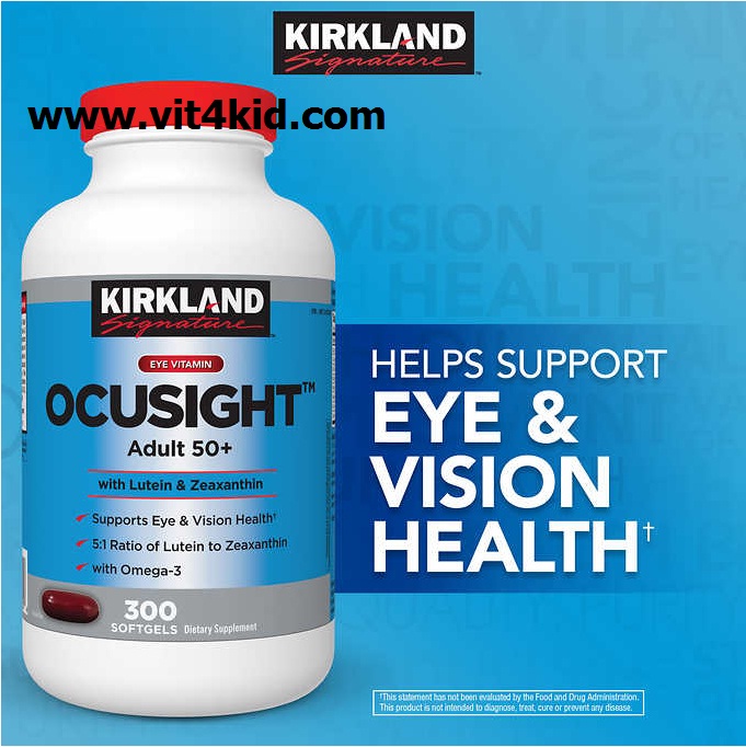 Kirkland Ocusight บำรุงสายตา ผู้สูงวัย50ปีขึ้นไป 300 เม็ด โอเมก้า+ลูทีน+ซีแซนทีน+C+E+Zinc+Copper (ไม่ได้นำมาขายค่ะ)