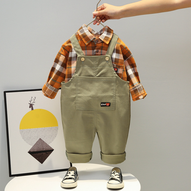 ha1223 เสื้อ+กางเกงเอี๊ยมยีนส์ size 80-110 จำนวน 4 ตัวต่อแพ็ค