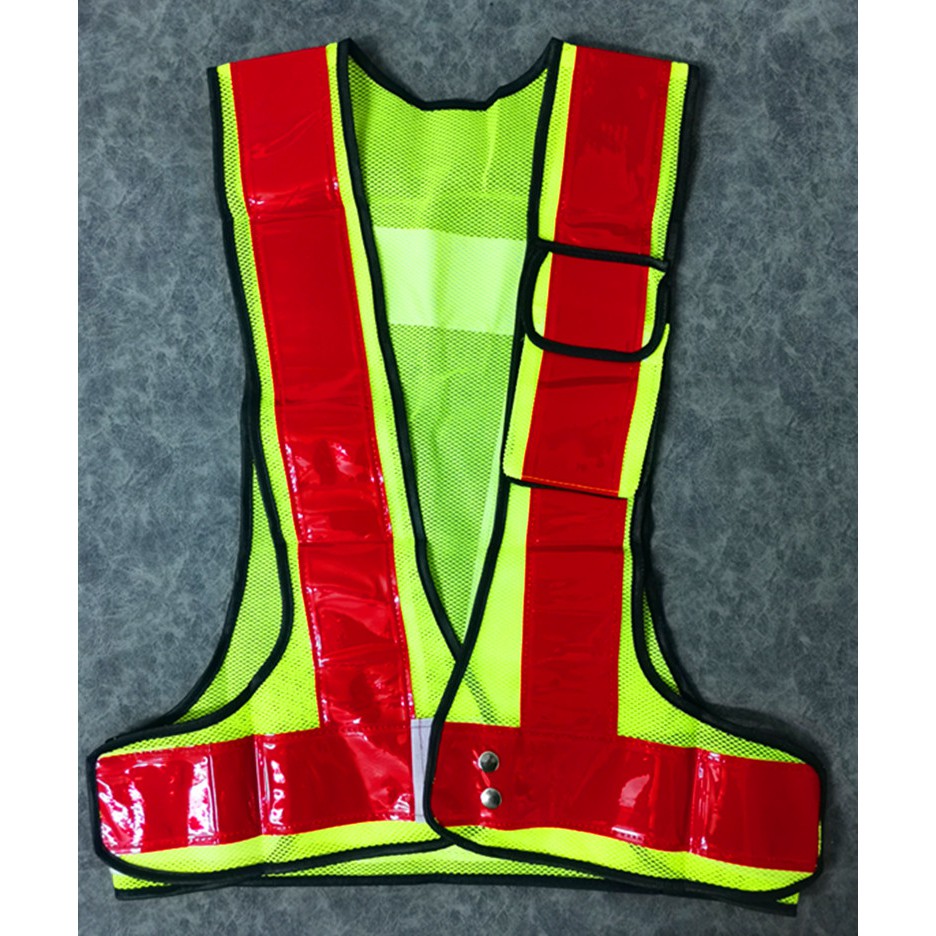 เสื้อกั๊กสะท้อนผ้าตาข่าย มีสี ดำ-เขียว, เขียว-ส้ม,ส้ม-เขียว, เขียว-เขียว,เขียว-ขาว,ดำ-ส้ม,เขียว-แดง,น้ำเงิน-เขียว,ดำ-น้ำเงิน