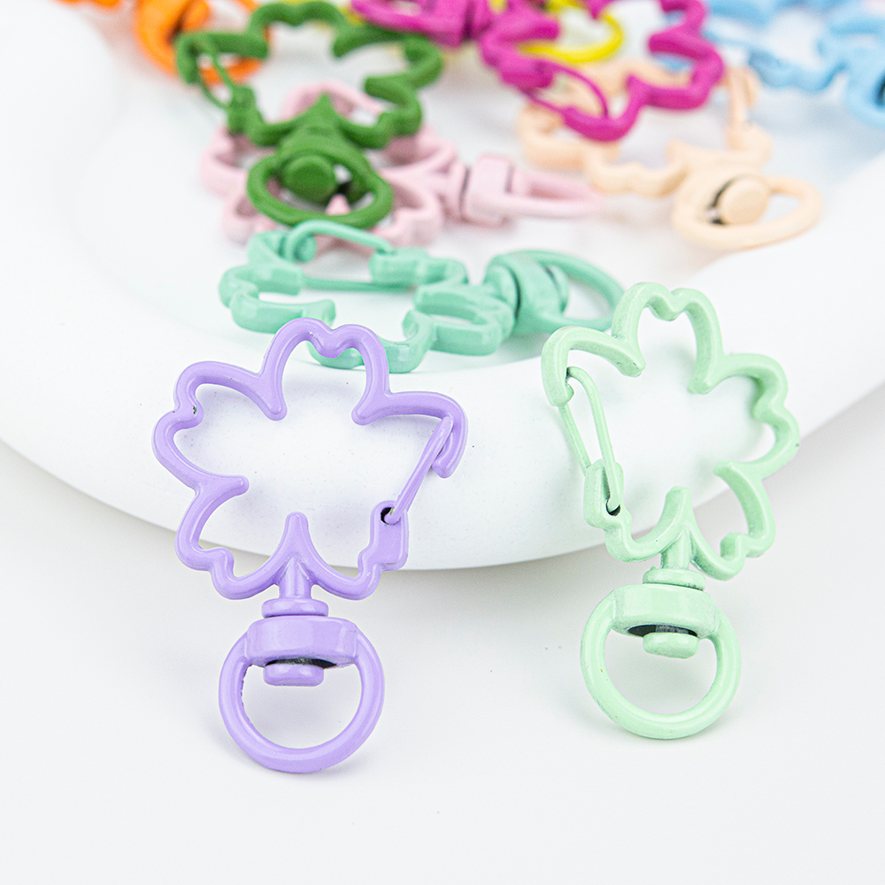 [ส่งจากไทย] MT49 ตะขอก้ามปูรูปดอกซากุระ ตะขอพวงกุญแจ อะไหล่พวงกุญแจ DIY Craft╭♥