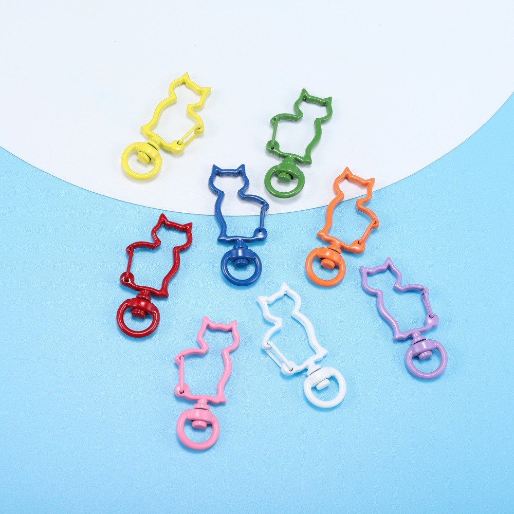 [ส่งจากไทย] MT48 ตะขอก้ามปูรูปแมว ตะขอพวงกุญแจ อะไหล่พวงกุญแจ DIY Craft╭♥