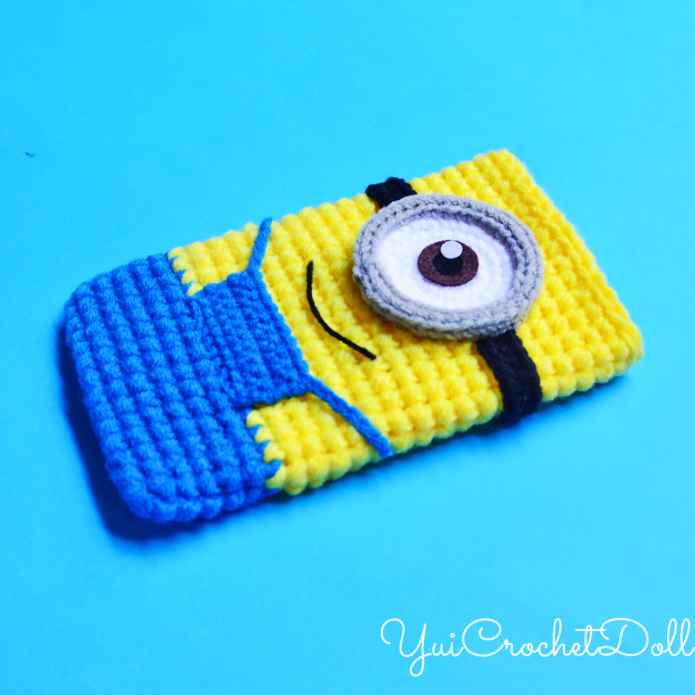 ซองใส่โทรศัพท์มือถือไหมพรม มินเนี่ยน