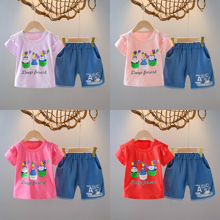 ha1373 เสื้อ+กางเกง size 80-110 จำนวน 4 ตัวต่อแพ็ค