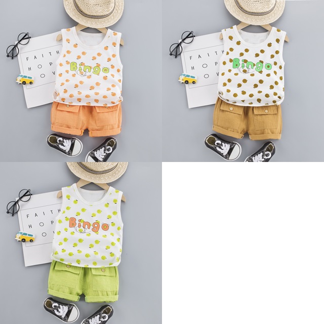ha1428 เสื้อ+กางเกง size 80-110 จำนวน 4 ตัวต่อแพ็ค